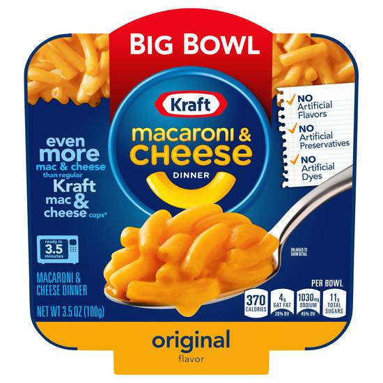 Kraft Macaroni & Cheese Big Bowl Original Dinner (3.5 oz)