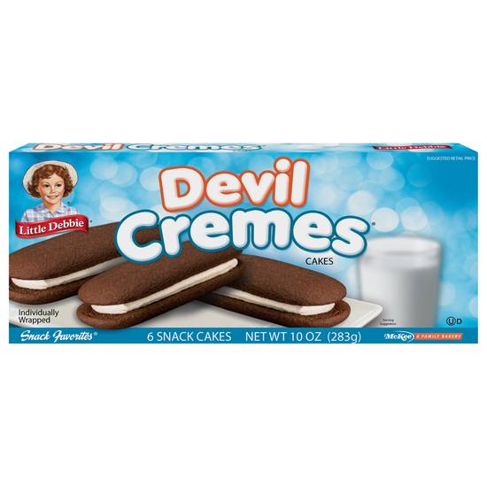 Little Debbie Devil Cremes Cakes (6 cakes)
