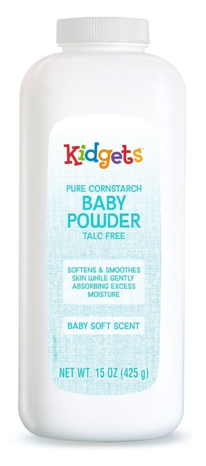 Kidgets Pure Cornstarch Baby Powder, Baby Soft (15 oz)