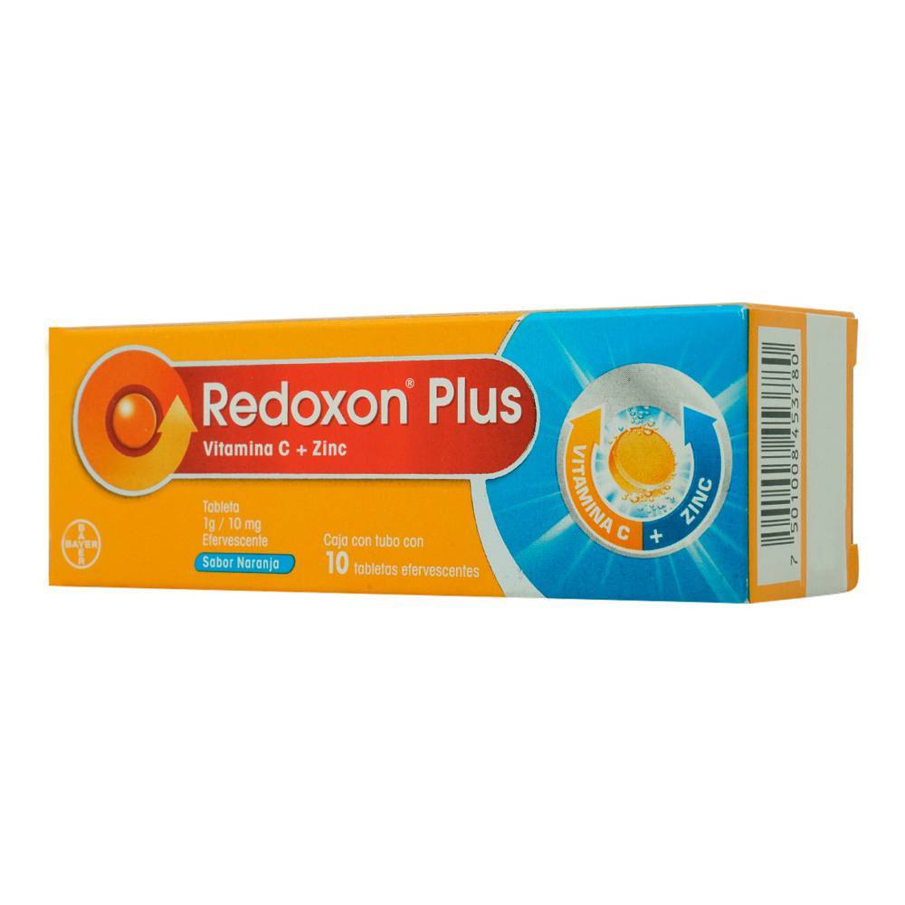 Redoxon Plus · Vitamina c + zinc tabletas efervescentes (10 un)