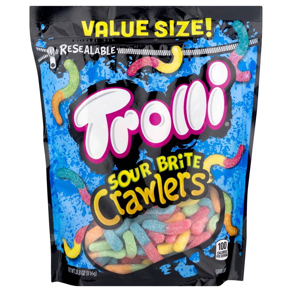 Trolli Value Size Sour Brite Crawlers Gummi Candy, Assorted (28.8 lbs)