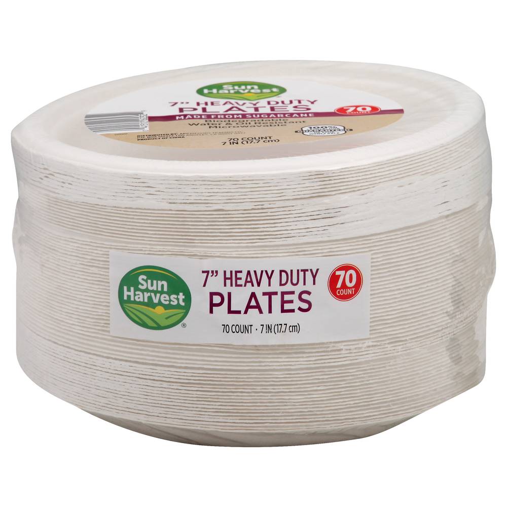 Sun Harvest 7" Heavy Duty Plates (70 pack)