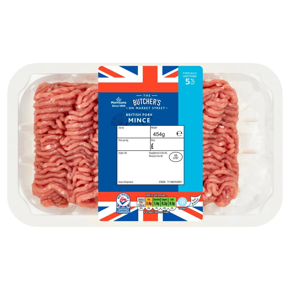 Morrisons British Minced Pork 5% Fat (454g)