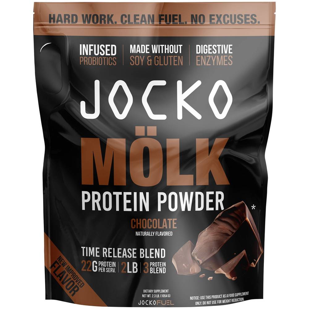 Jocko Fuel Molk Protein With Infused Probiotics and Digestive Enzymes Powder (2.3 lb) (chocolate)