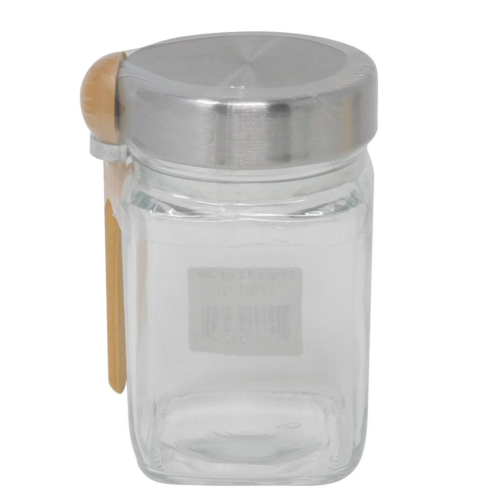 The Spice Lab Empty Glass Spice Jar With Spoon