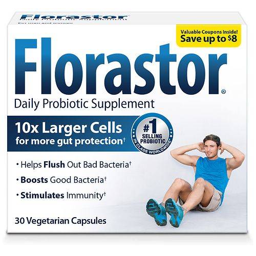 Florastor Daily Probiotic Supplement Capsules for Men and Women - 30.0 ea