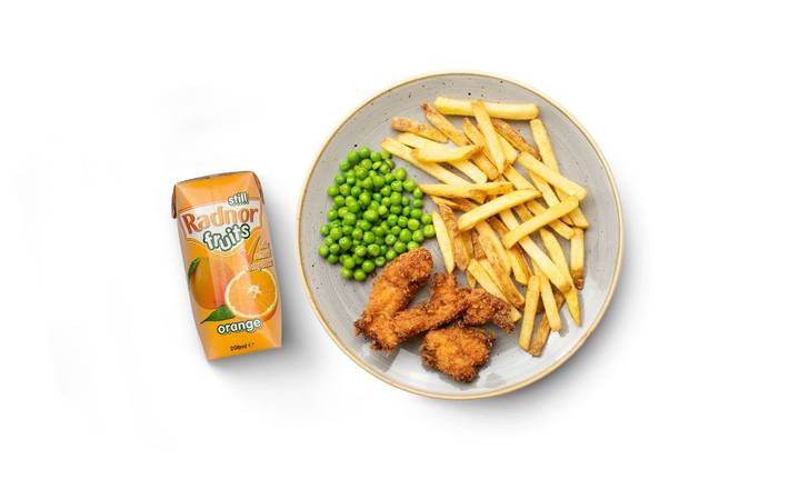 Kids' buttermilk breaded chicken and chips