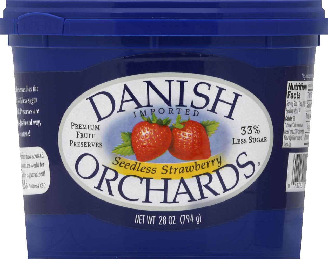 Danish Seedless Strawberry Preserves (28 oz)