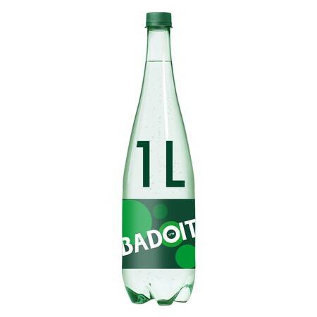 Eau gazeuse minérale naturelle verte BADOIT - la bouteille d'1L