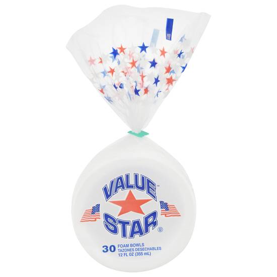 Value Star 12 oz Foam Bowls (30 bowls)