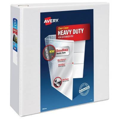 Avery 700 Sheet Heavy Duty Ring Binder, 4 in, White