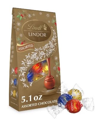 Lindt, Lindt Gold Assorted Christmas Chocolate Candy Truffles - 5.1oz