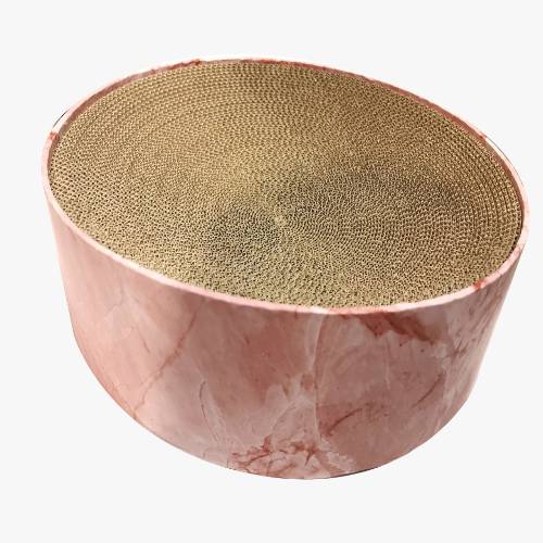 ICLE HOUSEHOLD CORRUGATED CARDBOARD PINK BOWL STANDARD CAT SCRATCHER 0116