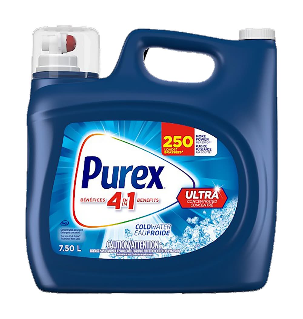Purex - Détergent À Lessive Ultraconcentré Eau Froide 250 Charges De Lavage / Purex Cold Water Ultra Concentrated Laundry Detergent 250 Wash Loads