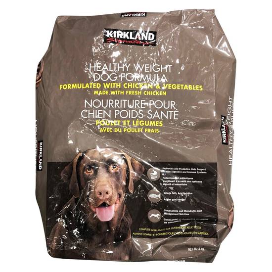 Kirkland signature healthy weight dog food formulated with chicken