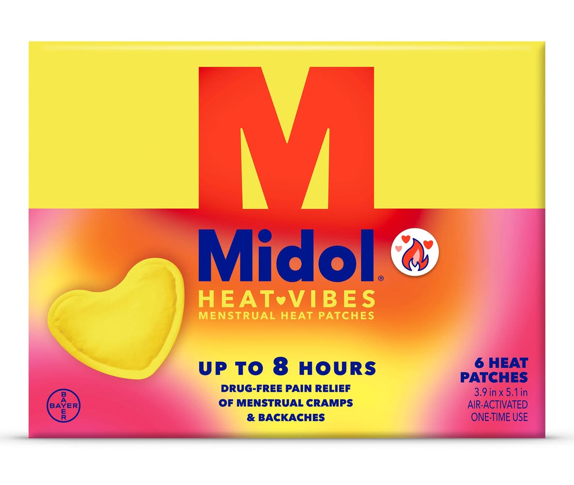 Midol Heat Vibes Menstrual Pain Relief Heat Patches (6 ct)