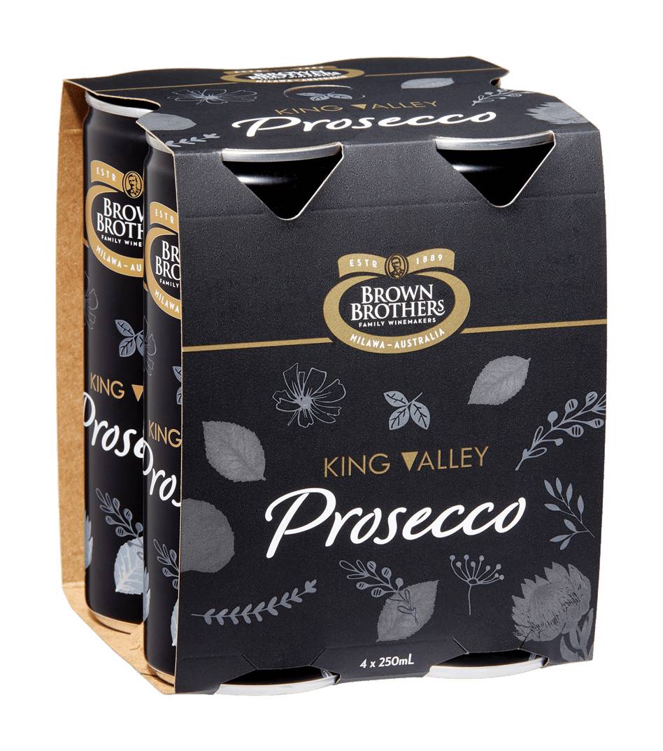 Brown Brothers Prosecco NV Can 250mL x Pack 4