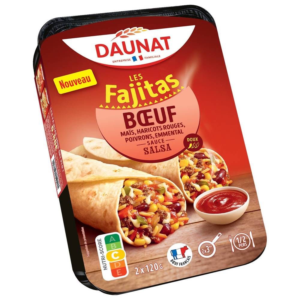 Daunat - Fajitas au bœuf sauce salsa