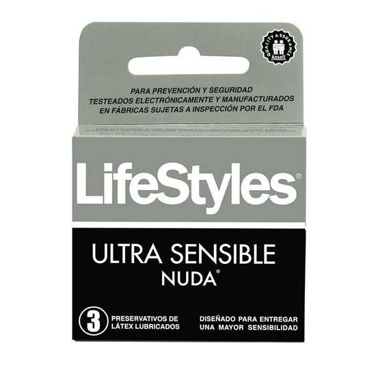 Life Styles - Preservativo ultra sensible nuda - Caja 3 u