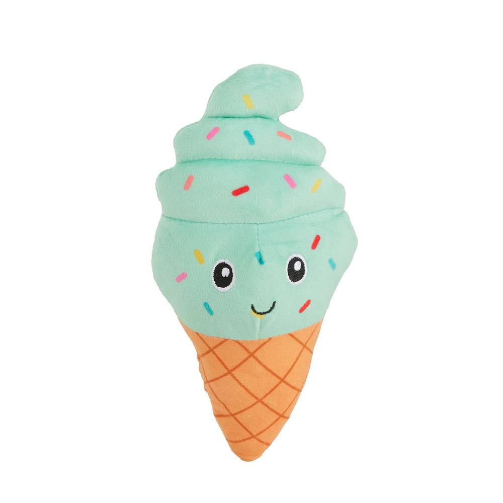 Joyhound Plush Ice Cream Squeaky Dog Toy (Color: Blue)