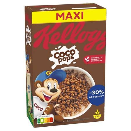 Céréales Coco Pops KELLOGG'S - le paquet de 550g