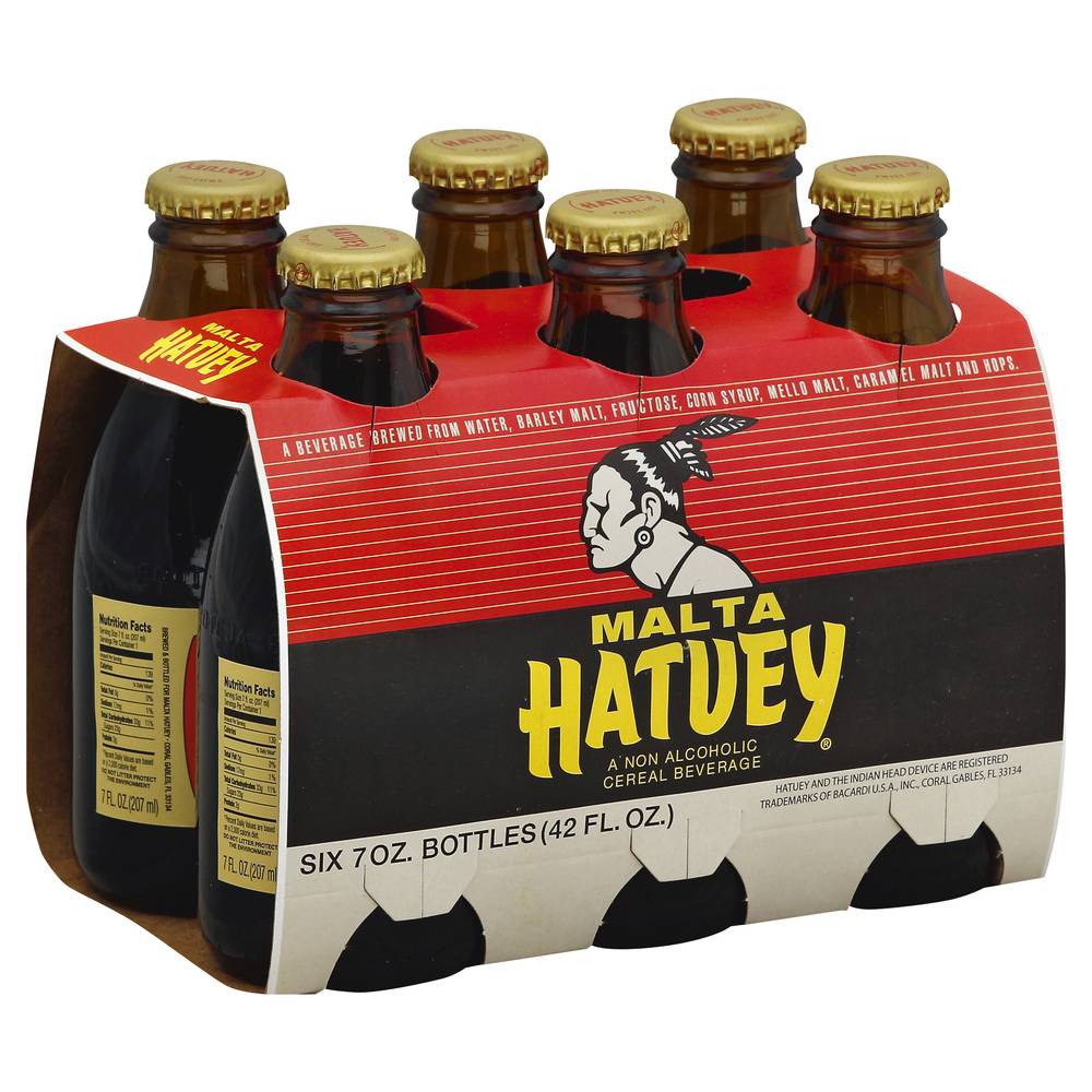 Malta Hatuey Cereal Beverage (6 pack, 7 fl oz)