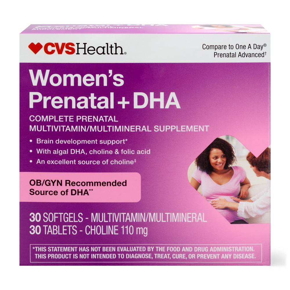 CVS Health Women's Prenatal + DHA Tablets/Softgels, 60 CT