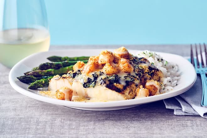 Scallops Florentine Butterfish