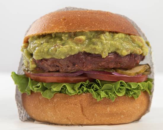 Plant based guacamole burger