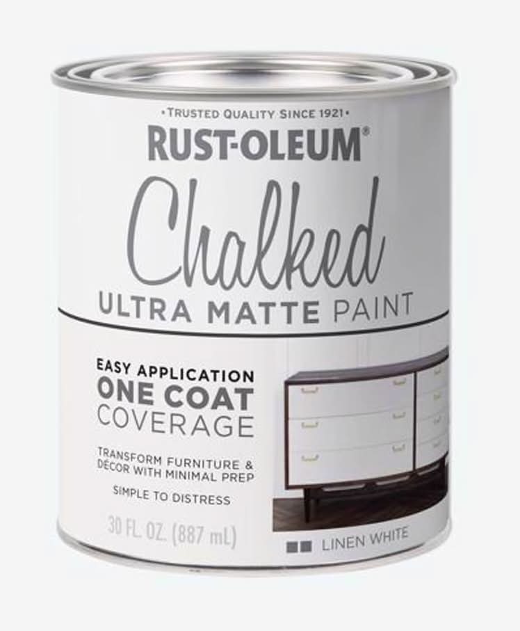 Rust-Oleum Chalked Ultra Matte Linen White Water-Based Acrylic Chalk Paint 30 Oz
