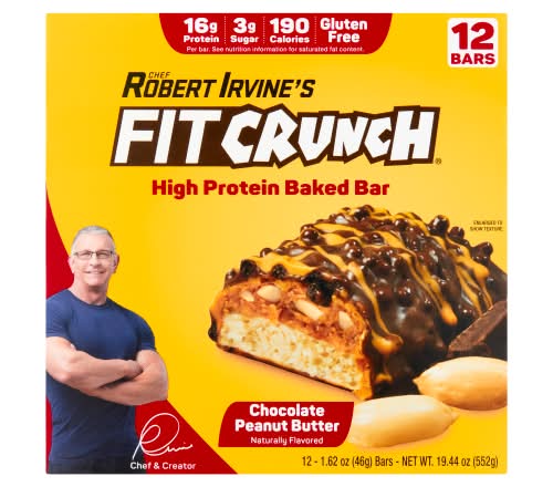 FitCrunch Chef Robert Irvine's High Protein Baked Bar (19.44 oz, 12 ct)