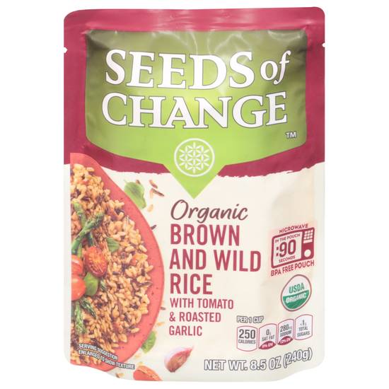 Seeds Of Change Organic Brown and Wild Rice With Tomato & Roasted Garlic