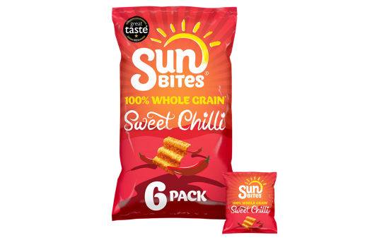 Sunbites Sun Ripened Sweet Chilli Multipack Snacks 6x25g