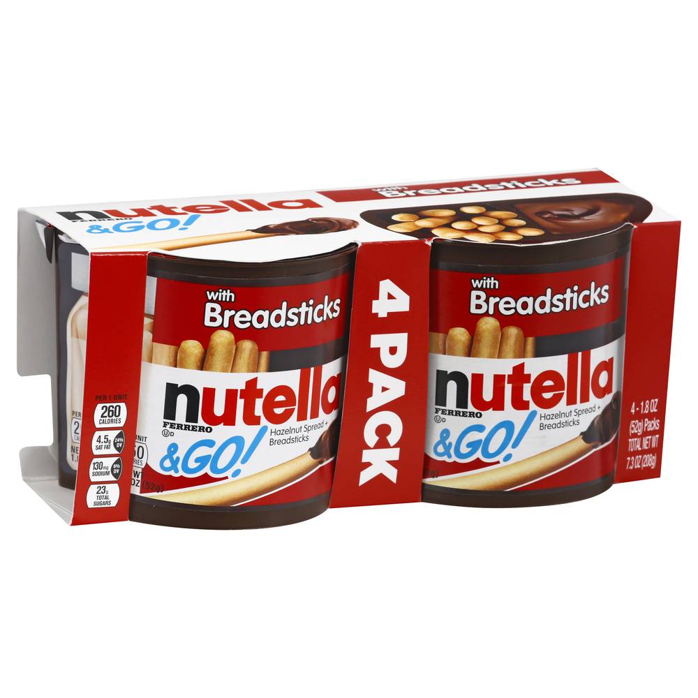 Nutella & Go! Hazelnut Spread & Breadsticks - 1.8oz/4pk