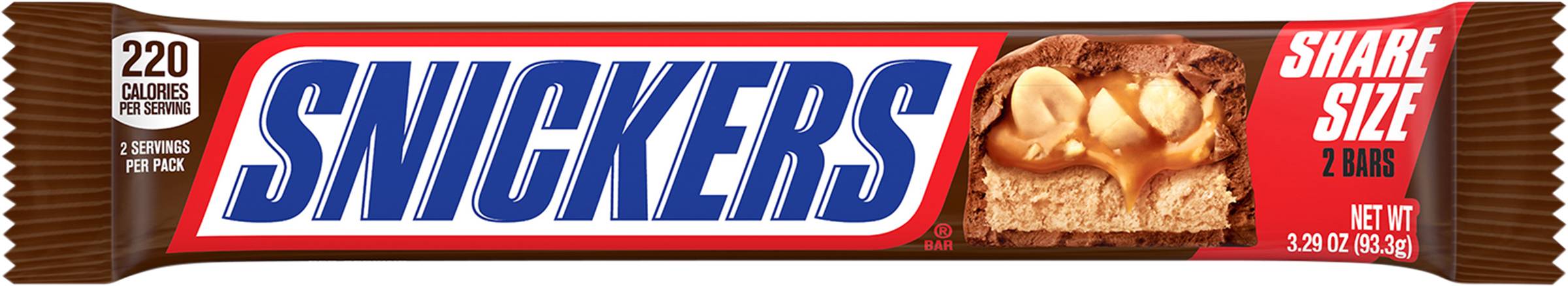 Snickers Sharing Size Bars (2 ct)(milk chocolate-peanuts-caramel-nougat)