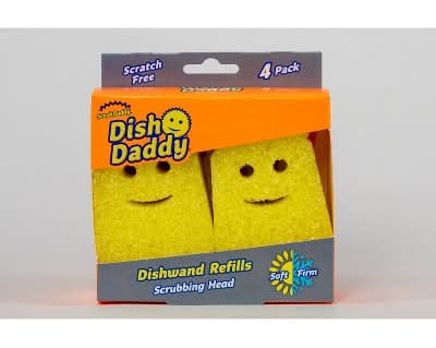 Scrub Daddy Dish Daddy Scrubbing Head Refills For Dishwand (4 ct)