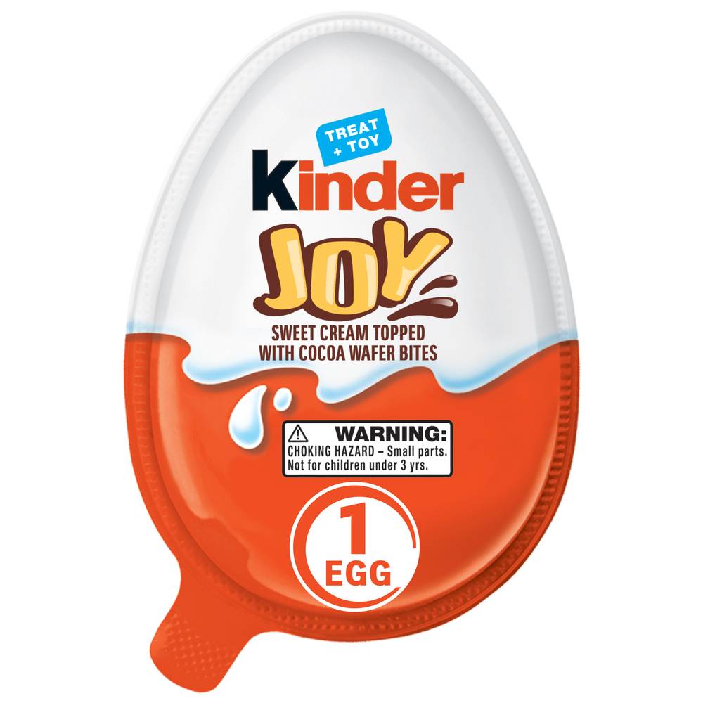 Kinder Joy Treat + Toy Sweet Cream Topped With Cocoa Wafer Bites (0.7 oz)