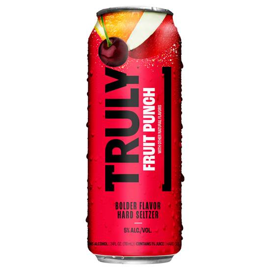 Truly Hard Seltzer Fruit Punch, Spiked & Sparkling Water (24 fl oz)