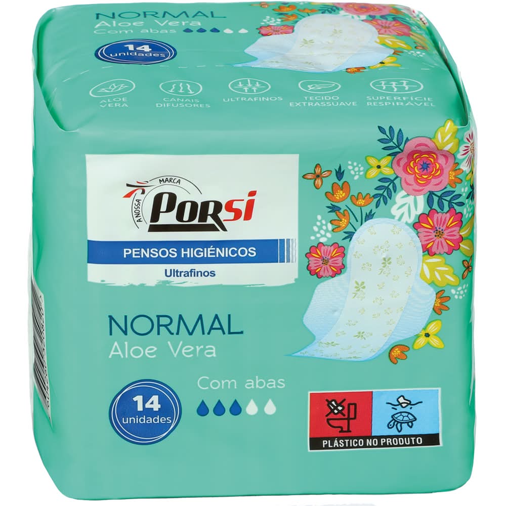 PorSi  - Penso HigiÃ©nico Ultrafinos Abas, 14 unidades