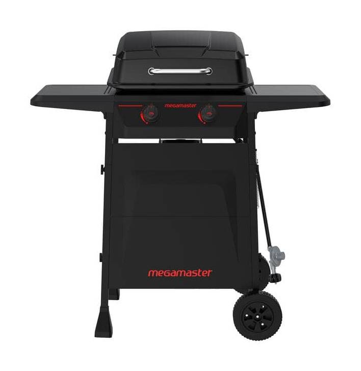 Megamaster 2-Burner Propane Gas Grill, Black