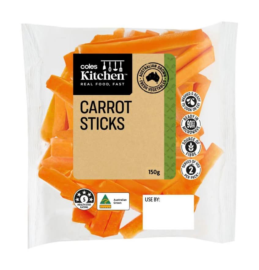 Coles Kitchen Carrot Sticks 150g