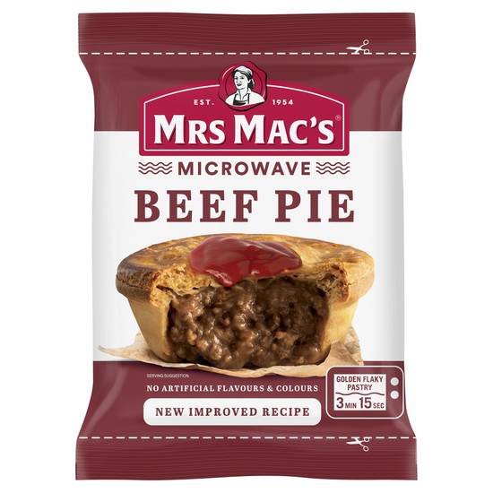 Mrs Mac's Microwave Beef Pie