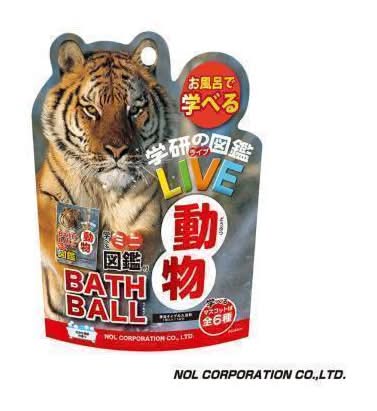 NOL學研的圖鑑LIVE:動物入浴球90g-7013502