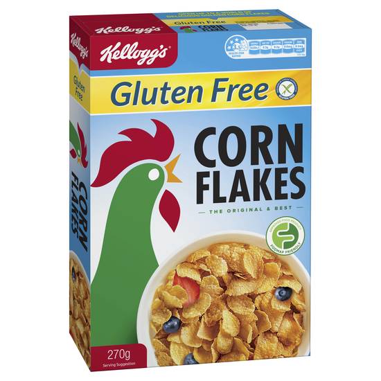 Kellogg's Gluten Free Corn Flakes Breakfast Cereal 270g