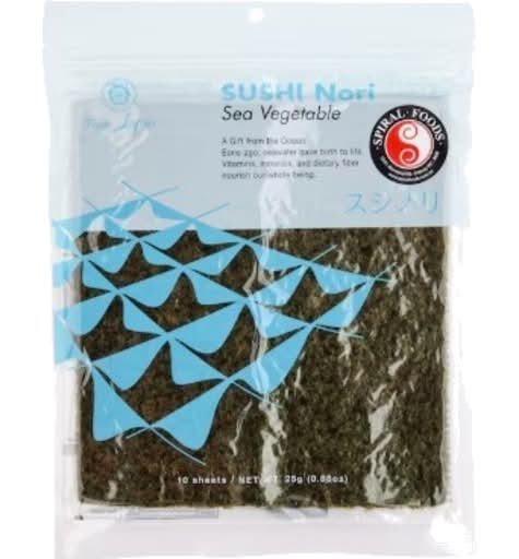 Spiral Foods Sushi Nori Sea Vegetable Sheets (25g, 10 pack)