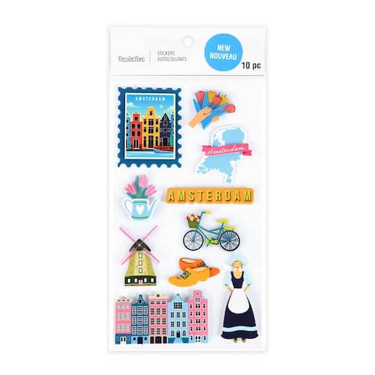 Amsterdam Dimensional Stickers By Recollections