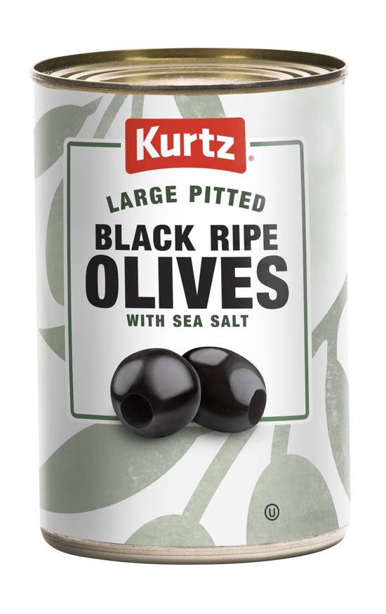 Kurtz Large Pitted Ripe Olives With Sea Salt, Black