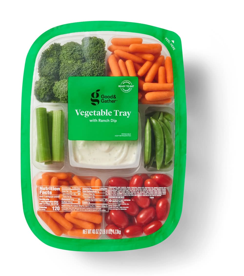 Good & Gather Vegetable Tray With Ranch Dip (40 oz)