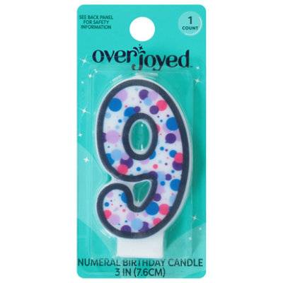 Overjoyed Candle Numeral 9 1 Ea