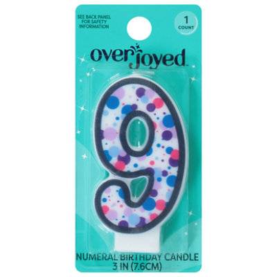 Overjoyed Candle Numeral 9 - 1 Each